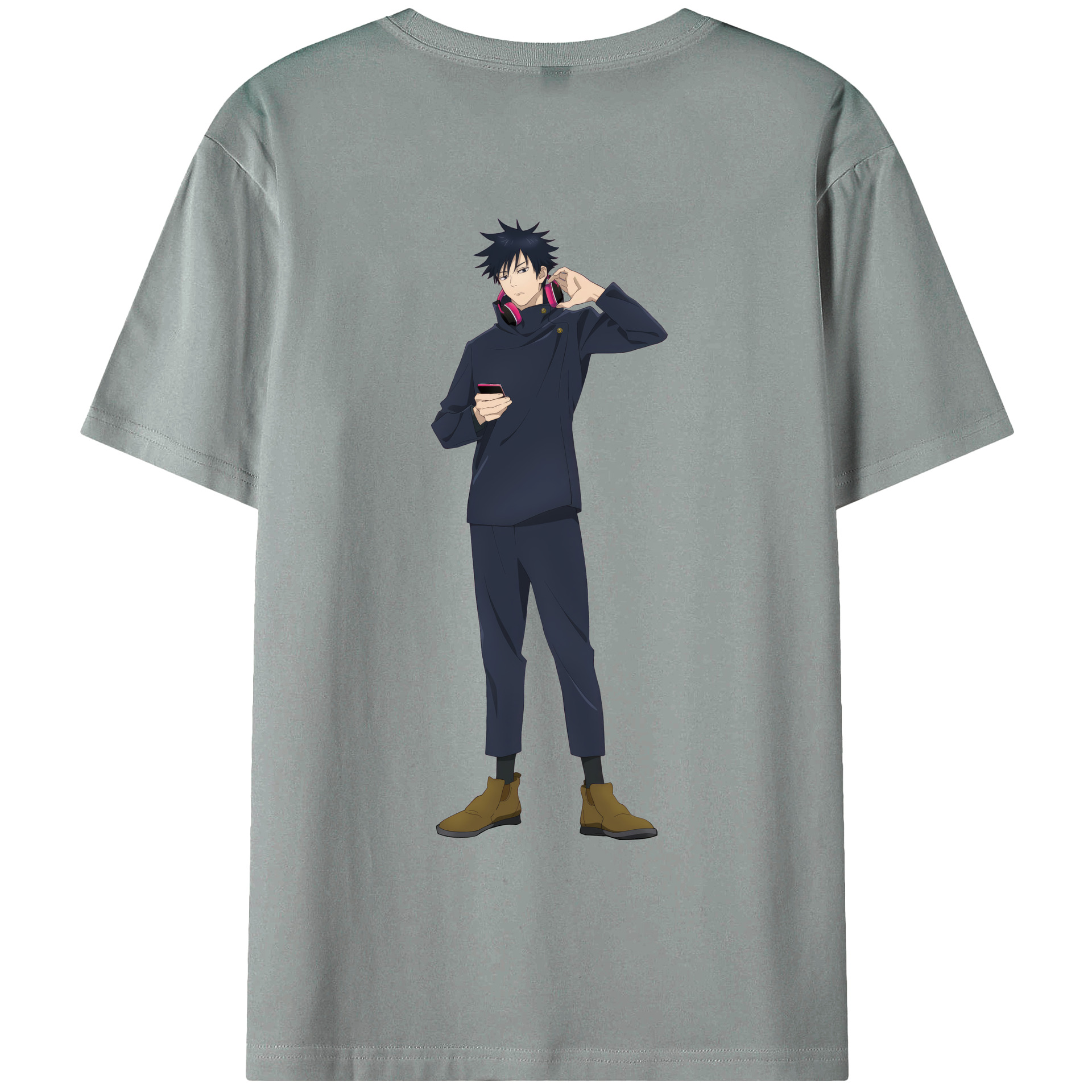 （画像用） 呪術廻戦 Jujutsu Kaisen 綿100％ メンズ半袖Tシャツ（バックプリント） 通気性
